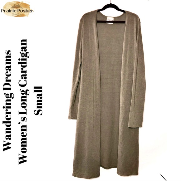 Wandering Dreams, Long Cardigan, Women’s Small, Sage, EUC, PrairieposherCA - Picture 1 of 3